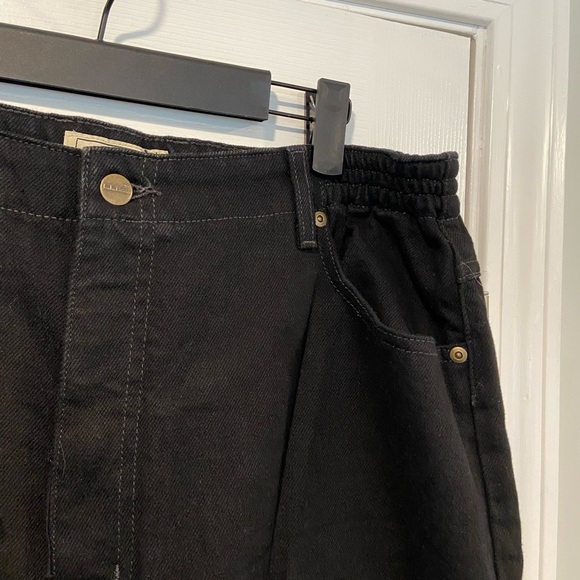 L.L. Bean Size 18 Original Fit Relaxed Comfort Waist Black Straight Leg Jeans - Picture 3 of 11